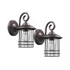 Chloe Lighting Transitional 1 Light Rubbed Bronze Outdoor Wall Sconce 10" Height, 2-Pack - 2 of 2
