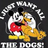 Men's - Disney - I Just Want All The Dogs Long Sleeve Graphic T-Shirt - 2 of 4