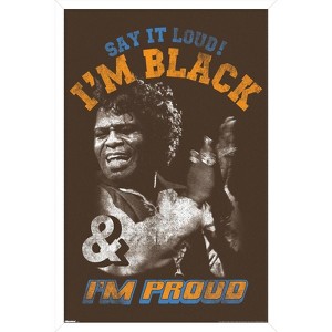 Trends International James Brown - I'm Black & I'm Proud Framed Wall Poster Prints - 1 of 4