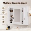 APRILSOUL Bathroom Wall Cabinet with Mirror, Wall Mounted Medicine Cabinet with 4 Shelves, Mirrored Door Over Toilet Storage Cabinet - 4 of 4
