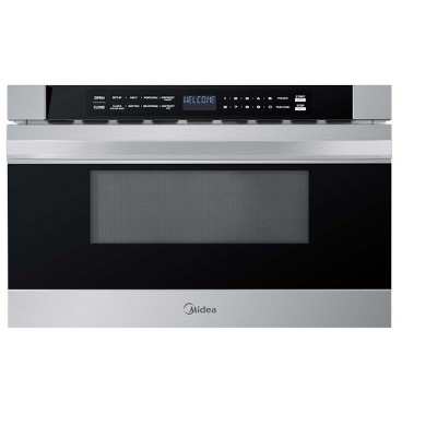 Midea 1.2 cu. ft. 23.8 in. Built-In Drawer Microwave in Stainless Steel with Front Venting