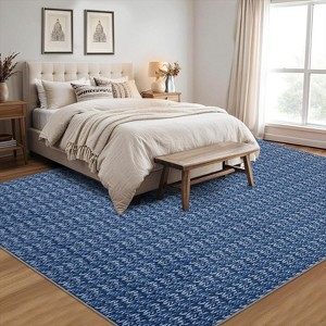 Washable Area Rug Baby Room Contemporary Boho Non-Slip Low Pile Stain-Resistant No-Shedding Easy-Clean Modern Dorm Home Office - 1 of 4