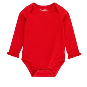 RuffleButts Baby Girls Knit Long Sleeve Ruffle Layering Bodysuit - 1 of 4
