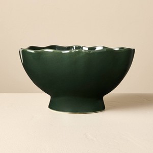2.8L Stoneware Reactive Glaze Footed Serve Bowl Green - Hearth & Hand™ with Magnolia - 1 of 3