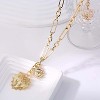 Chunky Gold Heart & Sunflower Pendant Choker Necklace for Women, Hip Hop Fashion Adjustable Gift - 3 of 4