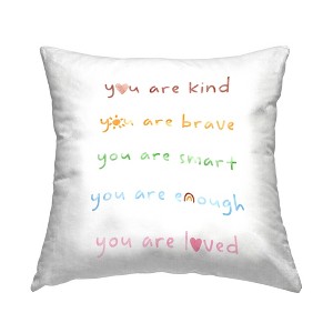 Stupell Industries You Are Loved Inspirational Rainbow List Phrase - 1 of 3