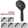PROOX Single Handle 35-Spray Round High Pressure Shower Faucet with Tub Spout in Matte Black (Valve Included) - 4 of 4