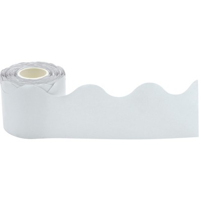 Teacher Created Resources White Scalloped Rolled Border Trim, 50 Feet (Pack of 6)