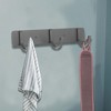 Unique Bargains Bathrooms Coat Rack Wall Hooks for Hanging Hat Rack Towel - 2 of 4