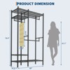 Heavy Duty Clothes Rack with 4 Tiers Shelves, Freestanding Portable Closet, Adjustable Clothing Storage Rack, Supports Up to 850 LBS - 2 of 4
