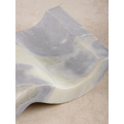 Georgia Green Onyx Marble Wave Wine Bottle Holder