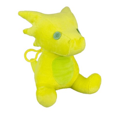 yellow stuffed dinosaur