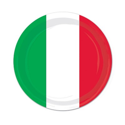 Beistle 9" Plate Red/White/Green 24/Pack 58009