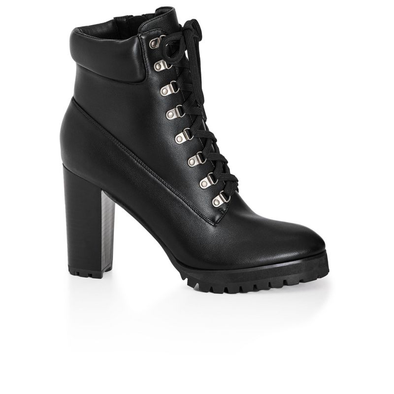 Women's Wide Fit Watson Ankle Boot - Black | CITY CHIC, 1 of 8