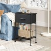 End Table with Fabric Storage Drawer, Bedside Furniture with Steel Frame, Side Table for Bedroom, Dorm, Easy Assembly - 2 of 4