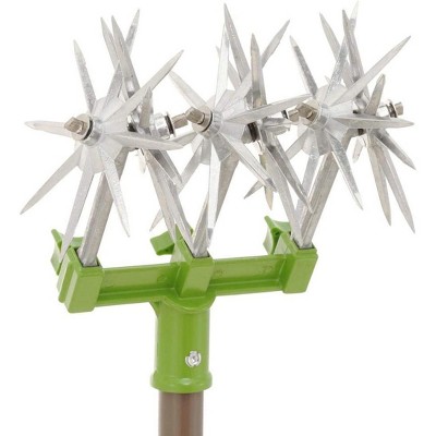 57" Brown and Green Steel Garden Cultivator with Detachable Tines