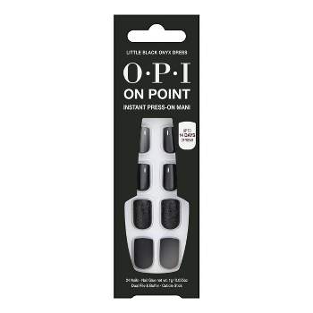 OPI Press-On Fake Nails - Little Black Onyx Dress - 26ct