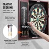 VEVOR Dartboard and Cabinet Set, Ready-to-Play Bundle Official Size Dartboard Cabinet, Steel Tip Dart Hideaway Cabinet, Brown - 4 of 4