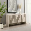 Modern Staggered Vertical Accent 3 Door Sideboard - Saracina Home - 2 of 4