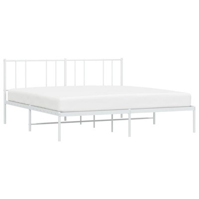 vidaXL Metal Bed Frame with Robust Powder-Coated Steel Design, Additional Under-Bed Storage Space