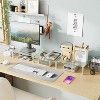 Simple Trending Dual Monitor Stand Riser, Computer Office Desktop Organizer for 2 Monitors with Tempered Glass - 4 of 4