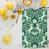 Avenie Unicorn Damask Green Cutting Board Rectangle -Deny Designs - 2 of 3