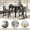 5-Piece Counter Height Table Set with 4 Chairs, Counter Height Table Set for 4 with Chairs - 2 of 4