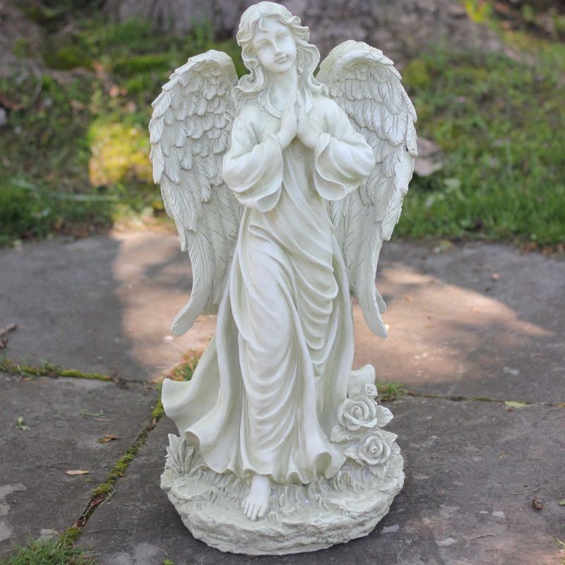 Northlight 24.5" Light Olive Green Praying Angel Decorative Outdoor Garden Statue, 2 of 7