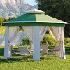 13x13 Pop Up Gazebo Outdoor Hexagonal Canopy Tent with Mosquito Netting Sides Instant Patio Canopy Shelter - 2 of 4