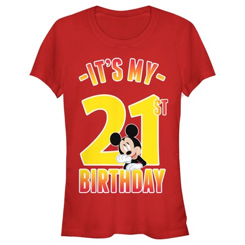 Junior's Mickey & Friends It's My 21st Birthday T-shirt : Target