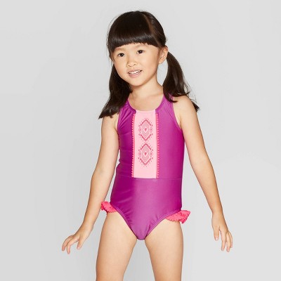 girls purple swimsuit