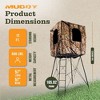 Muddy 12 Foot Quad Pod Ladder Stand with Large 57" x 57" Platform and Hunting Blind, Hunting Gear Deer Blind with 4 Windows, Epic Camo - 2 of 4