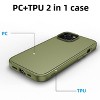 Reiko 2 in 1 TPU PC Combination Army Green Skin Shockproof Phone Cover for iPhone 15 - 4 of 4