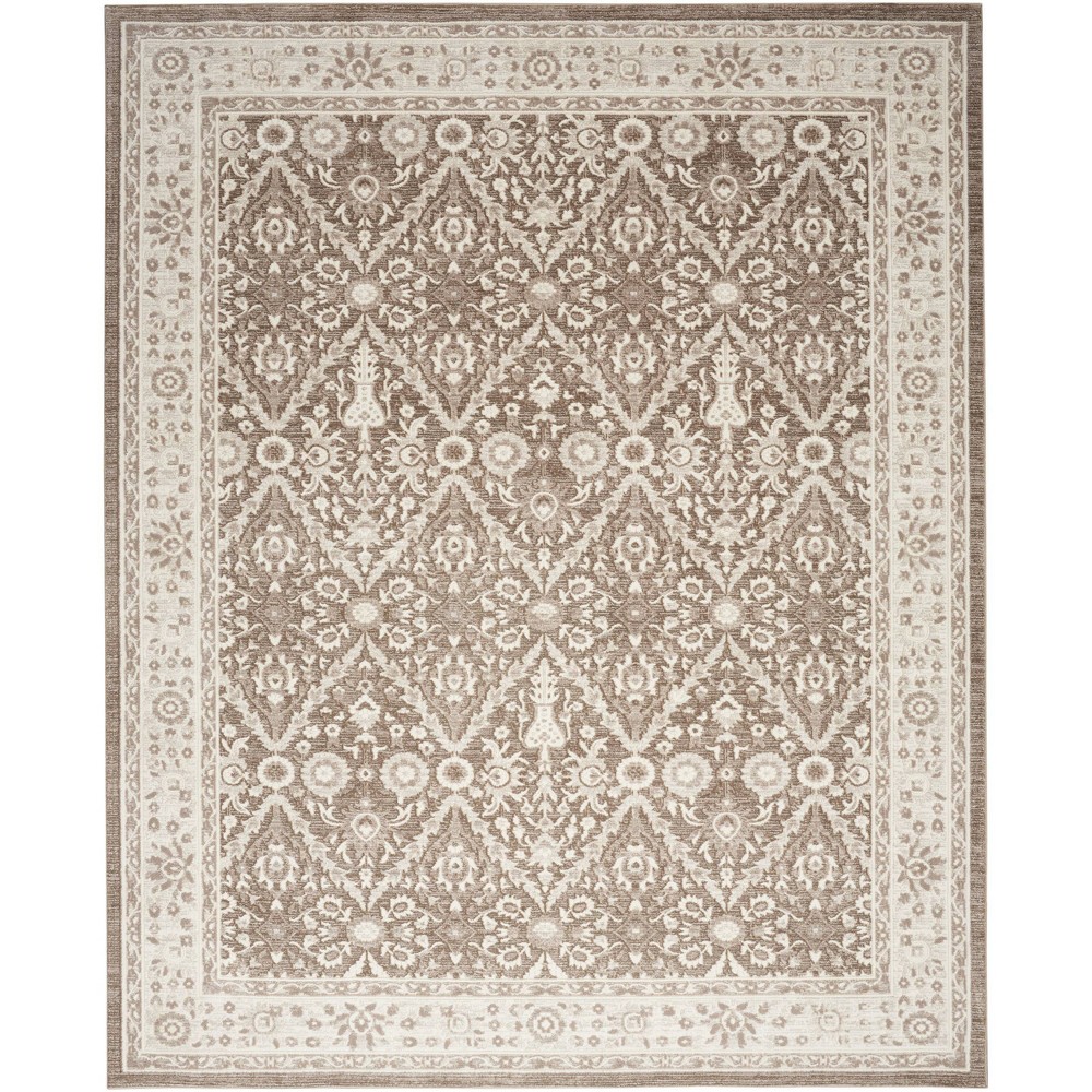 Photos - Area Rug Nourison 6'x9' Eco Cycle Persian Machine Woven Indoor  Ivory/Mocha 