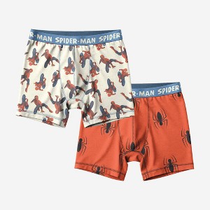 下着・アンダーウェア Hanes Spider-Man Boxer Briefs (2 Pack) Men's Spiderman Boxer Briefs 2pk - Off-White/Orange : Target