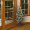 4' Prelit LED Flocked Morgan Spruce Entrance Tree Twinkly Clear Lights - National Tree Company - 2 of 4