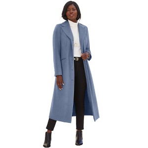 Jessica London Full Length Wool Blend Coat - 1 of 4