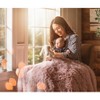 Chanasya 3-Piece Set Solid Longfur Throw Blanket & Pillow Cover - 2 of 4