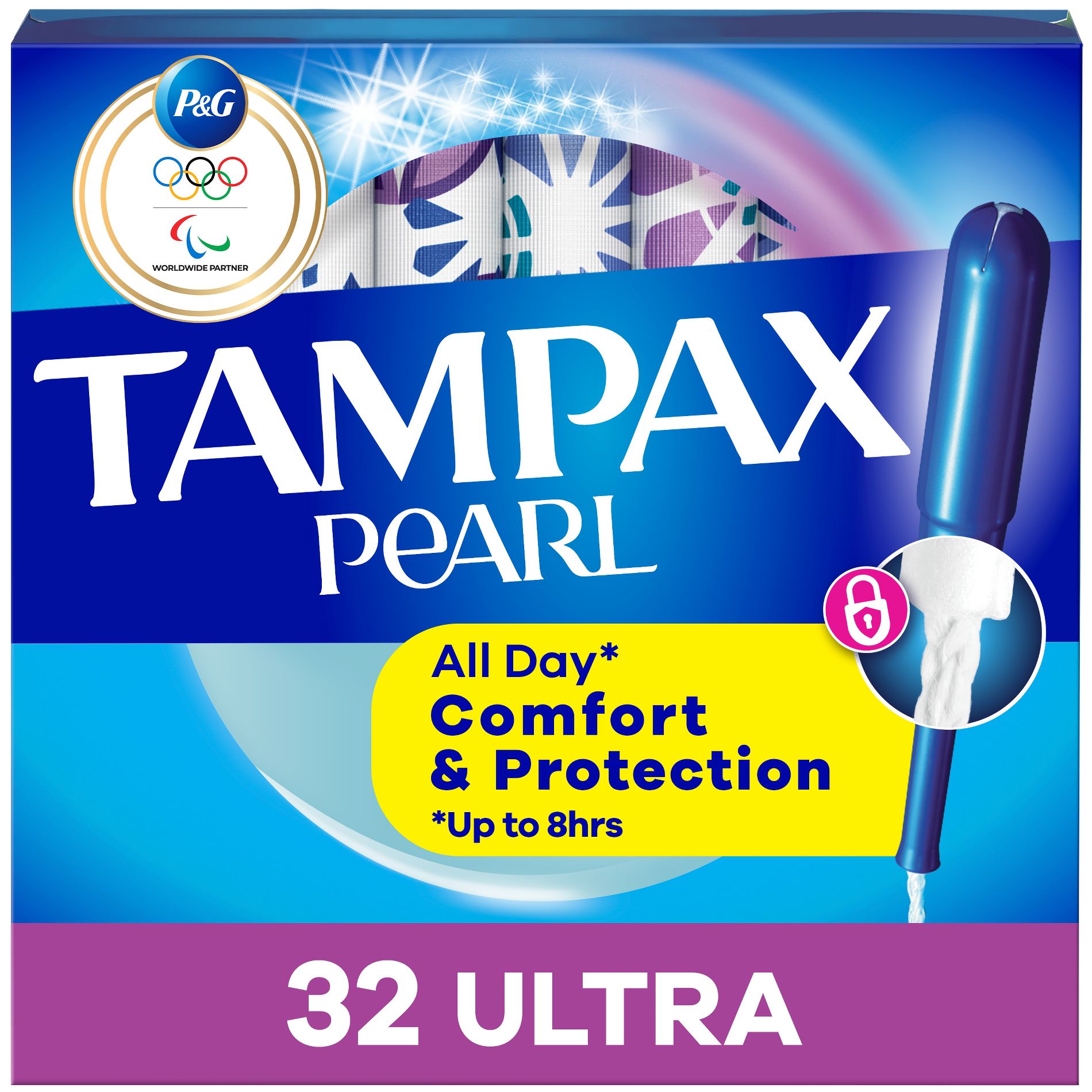 Tampax Pearl Ultra Absorbency with LeakGuard Braid Tampons - Unscented