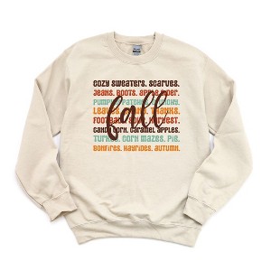 Simply Sage Market Women's Graphic Sweatshirt Cursive Fall Layered - 1 of 2