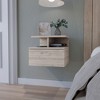 NicBex Wall-mounted Nightstand with 2-Tier Open Shelf Modern End Table with 1-Drawer for Bedroom,Living Room - 2 of 4