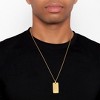 Adornia Men's Tarnish Resistant 14k Gold Plated 24" Dog Tag Necklace - 2 of 4