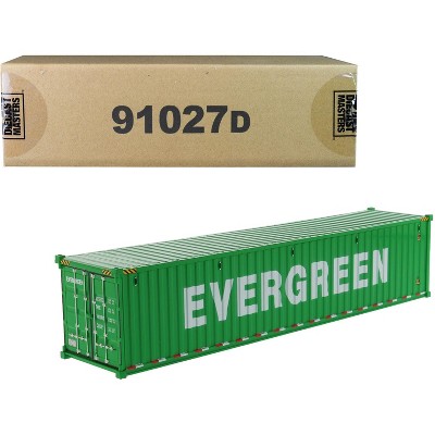 40' Dry Goods Sea Container "EverGreen" Green "Transport Series" 1/50 Model by Diecast Masters