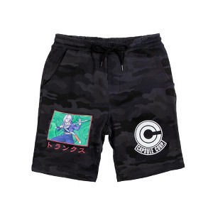 Dragon Ball Z Capsule Corps Charcoal Camo Shorts - 1 of 4