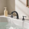 VEVOR Roman Tub Faucet, 3 Hole Waterfall Bathtub Faucet, Gooseneck Bath Tubs Faucets Set with 2 Handles, Roman Tub Faucets Deck Mount, Black - 2 of 4