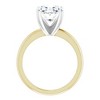 Pompeii3 4.02Ct Two Tone Certified Lab Created Oval Cut Diamond Engagement Ring - Size 6.5 - 3 of 4