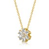 Guili 1ctw Elegant Halo Cluster Drop Pendant Necklace with Lab-Created Moissanite – Sparkling and Timeless Design - 2 of 3