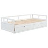 Sapphtopaz Wooden Twin Size Daybed Bed Frame with Trundle Bed Extendable Platform Bed Frame Sofa Bed for Bedroom,No Box Spring Needed - 4 of 4