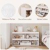 Wooden Bookshelf with Drawer, Storage Organizer with Cubby Shelves for Playroom, Classroom, Library, Study Room - 2 of 4