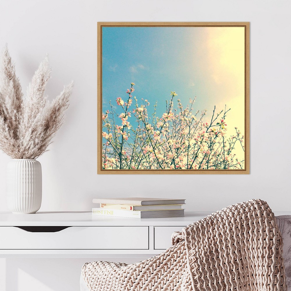 Photos - Other Decoration Amanti Art 22"x22" Springing Pink I by Olivia Joy Framed Canvas Wall Art Print